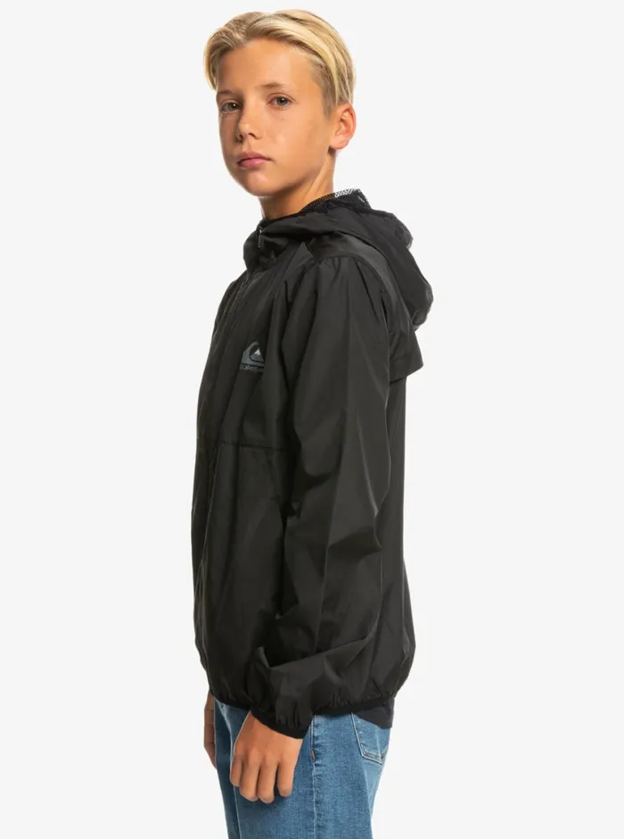 Quiksilver 816 Everyday Water Repellent Windbreaker Black Boys Jackets