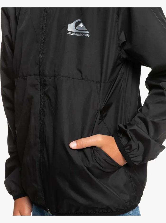 Quiksilver 816 Everyday Water Repellent Windbreaker Black Boys Jackets