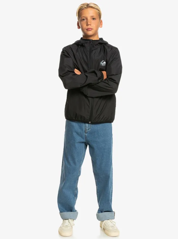 Quiksilver 816 Everyday Water Repellent Windbreaker Black Boys Jackets