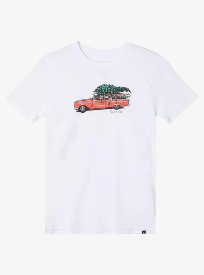 Quiksilver 816 Holidaaayz TShirt White Boys Tees