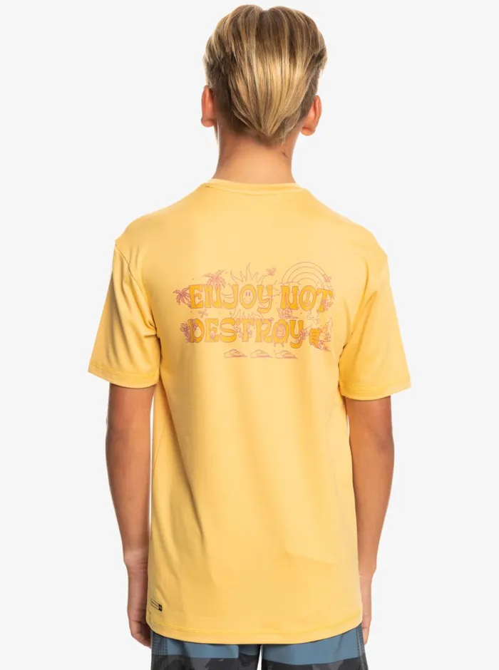 Quiksilver 816 Mix Session UPF 50 Short Sleeve Surf Tee Wheat Boys Rashguards Quiksilver 816 Mix Session UPF 50 Short Sleeve Surf Tee Wheat Boys Rashguards