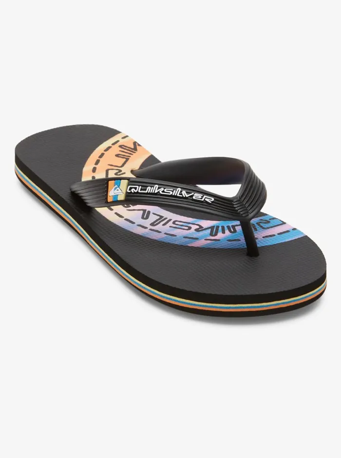 Quiksilver 816 Molokai Art II Sandals Blackwhiteblack Boys Sandals