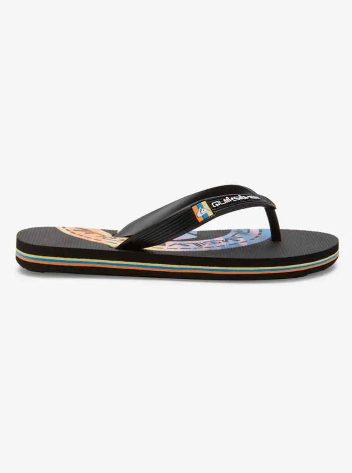Quiksilver 816 Molokai Art II Sandals Blackwhiteblack Boys Sandals Quiksilver 816 Molokai Art II Sandals Blackwhiteblack Boys Sandals
