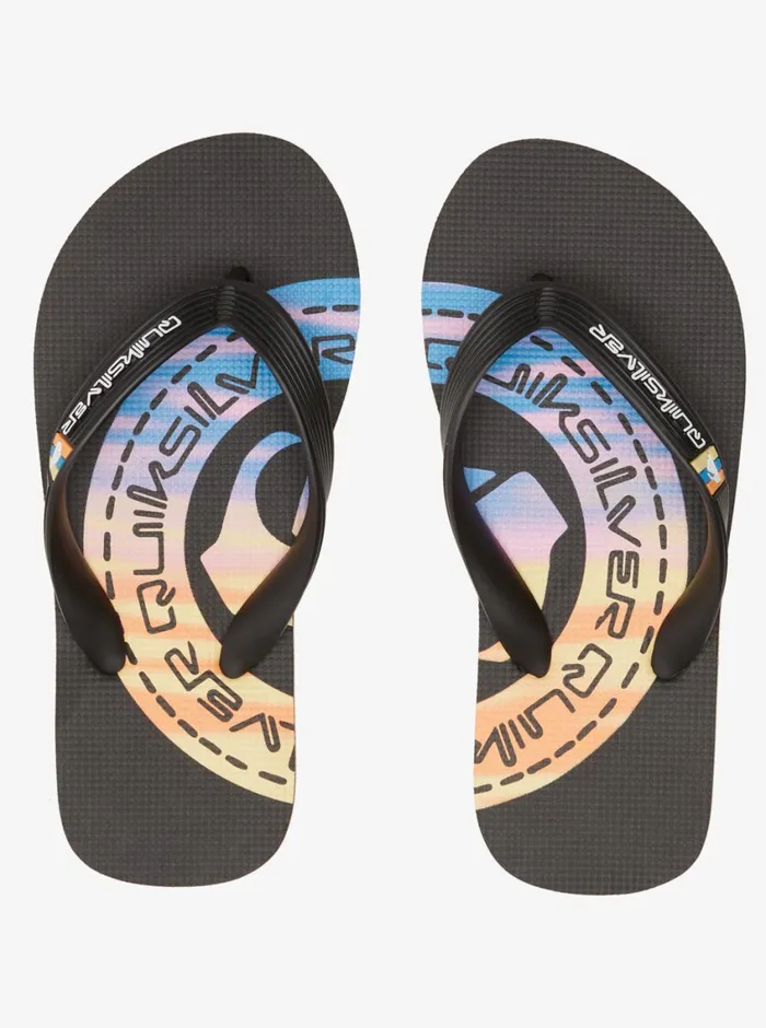 Quiksilver 816 Molokai Art II Sandals Blackwhiteblack Boys Sandals Quiksilver 816 Molokai Art II Sandals Blackwhiteblack Boys Sandals