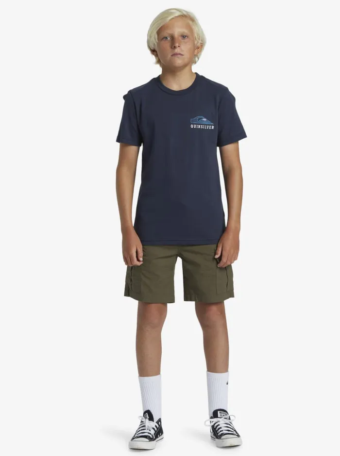 Quiksilver 816 Snake Charmer TShirt Dark Navy Boys Tees Quiksilver 816 Snake Charmer TShirt Dark Navy Boys Tees