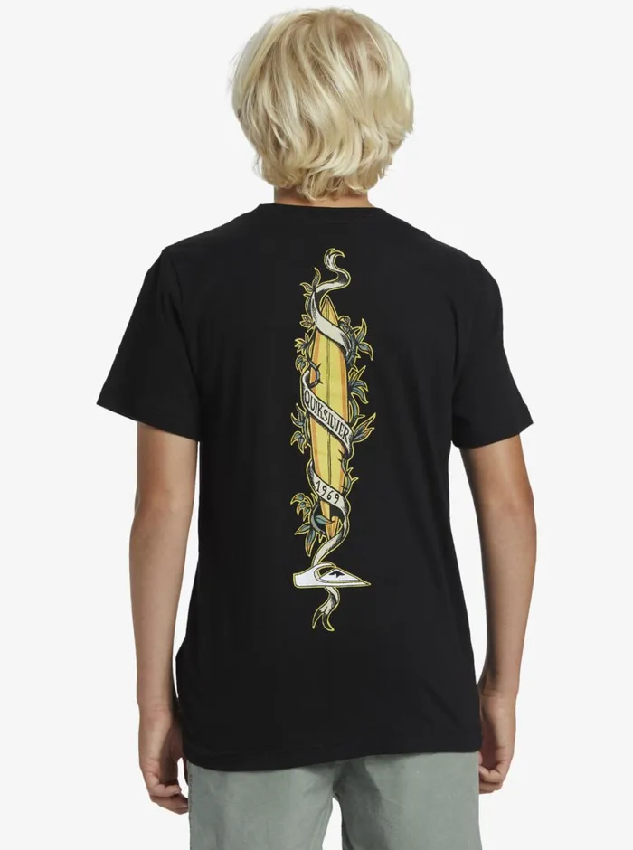 Quiksilver 816 Step Up TShirt Black Boys Tees Quiksilver 816 Step Up TShirt Black Boys Tees