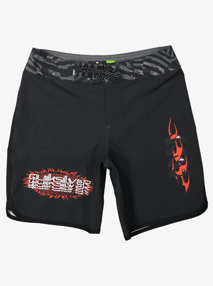 Quiksilver 816 Surfsilk Radical Scallop 16034 Boardshorts Black Boys Boardshorts Quiksilver 816 Surfsilk Radical Scallop 16034 Boardshorts Black Boys Boardshorts