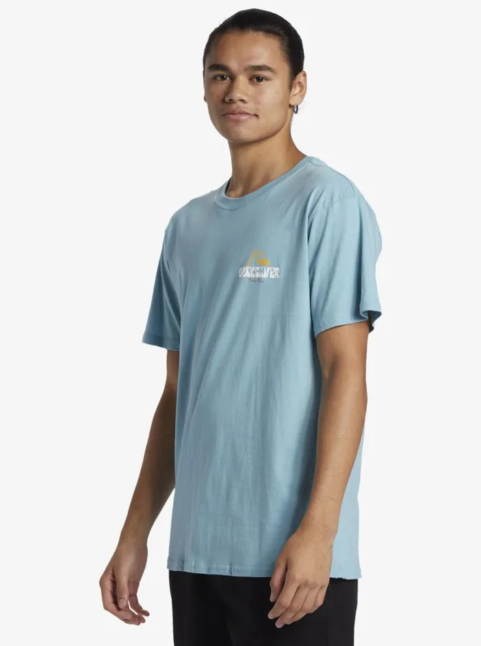 Quiksilver Above The Clouds TShirt Reef Waters Mens Tees Quiksilver Above The Clouds TShirt Reef Waters Mens Tees