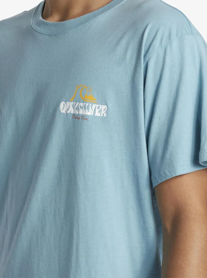Quiksilver Above The Clouds TShirt Reef Waters Mens Tees Quiksilver Above The Clouds TShirt Reef Waters Mens Tees