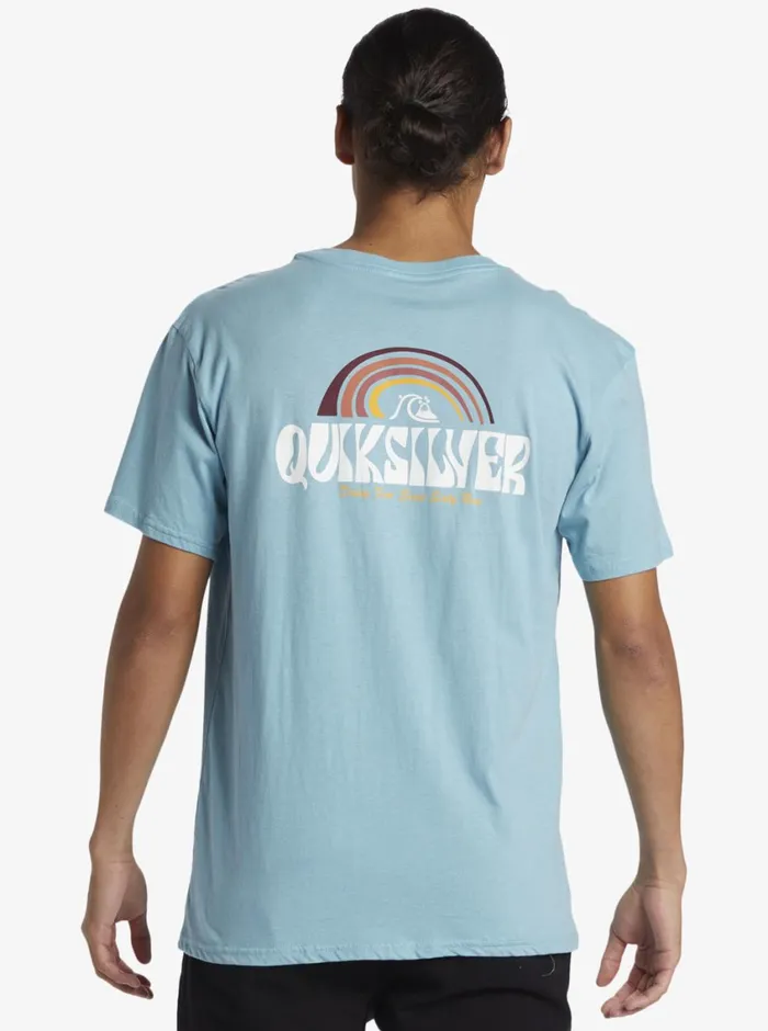 Quiksilver Above The Clouds TShirt Reef Waters Mens Tees Quiksilver Above The Clouds TShirt Reef Waters Mens Tees