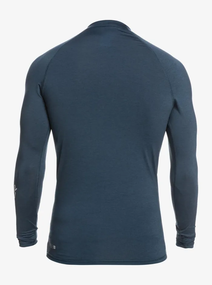 Quiksilver All Time Long Sleeve UPF 50 Rashguard Navy Blazer Heather Mens Rashguards Quiksilver All Time Long Sleeve UPF 50 Rashguard Navy Blazer Heather Mens Rashguards