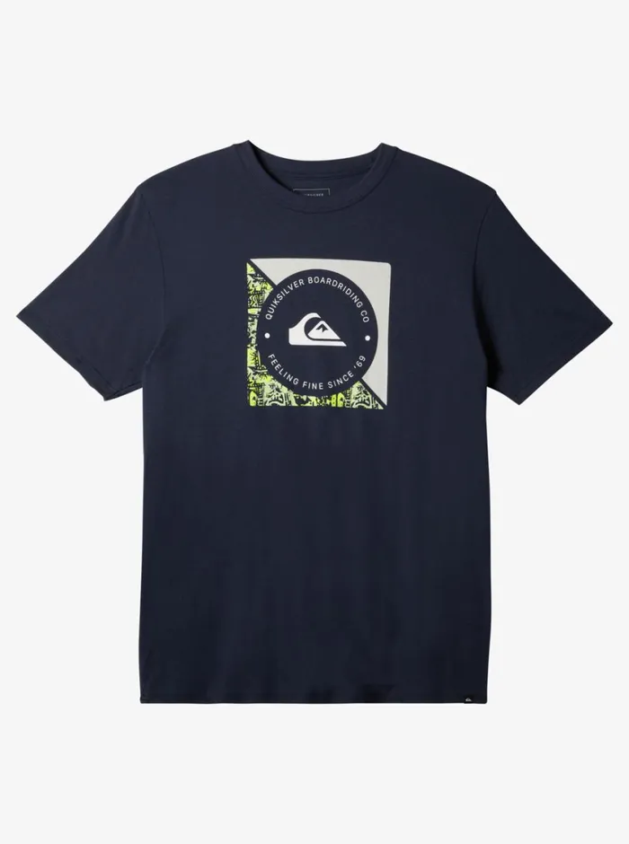 Quiksilver Boardshort Linked TShirt Navy Blazer Mens Tees