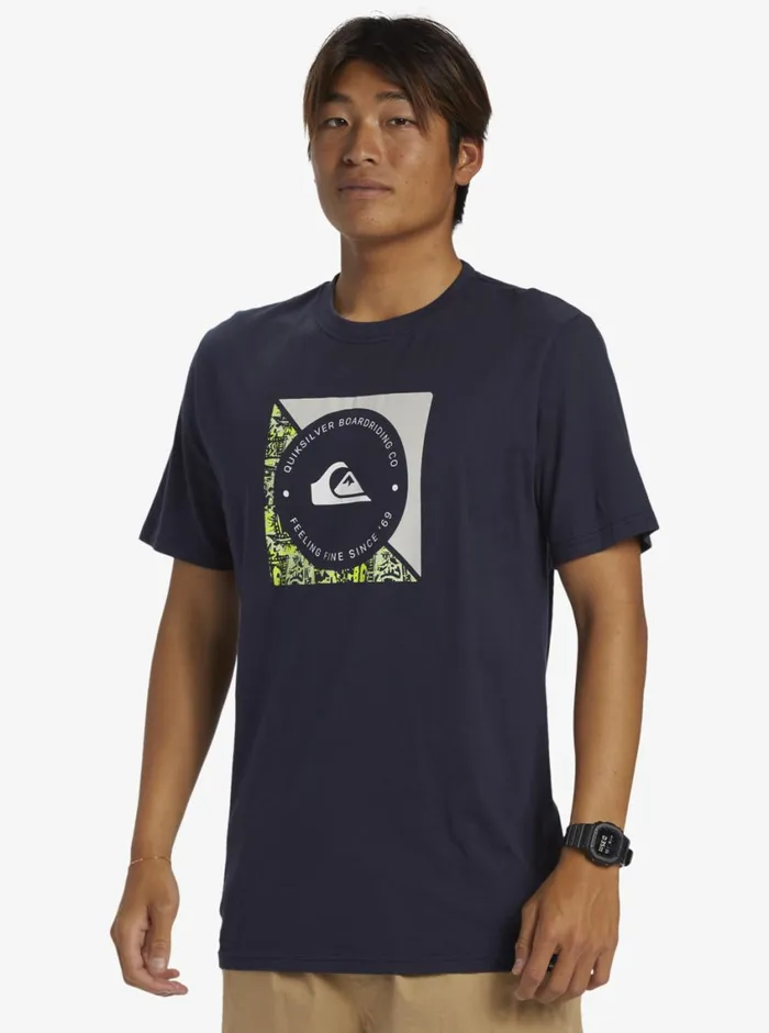 Quiksilver Boardshort Linked TShirt Navy Blazer Mens Tees Quiksilver Boardshort Linked TShirt Navy Blazer Mens Tees