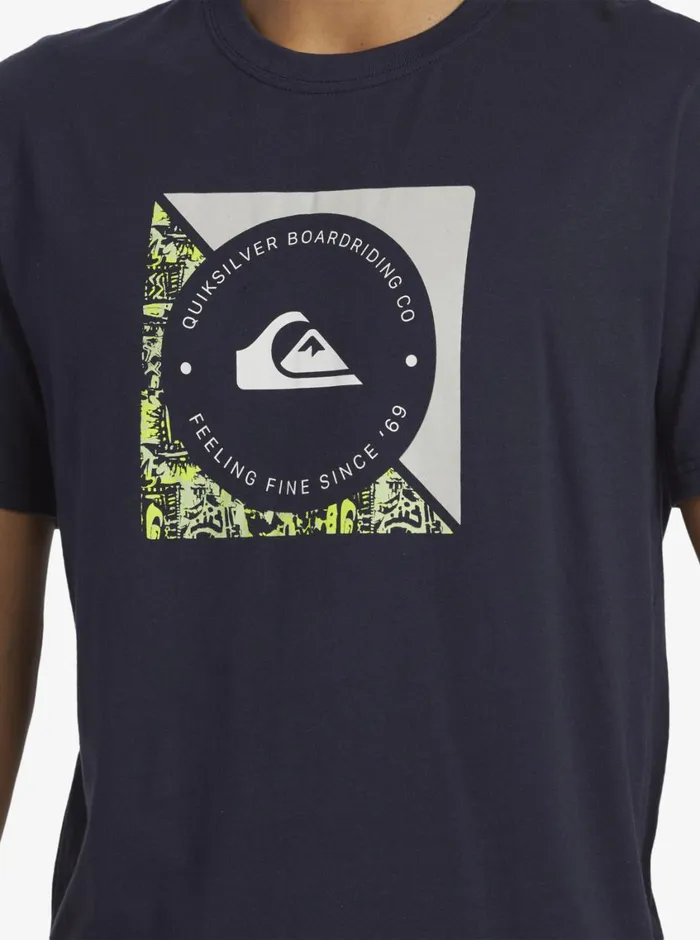 Quiksilver Boardshort Linked TShirt Navy Blazer Mens Tees Quiksilver Boardshort Linked TShirt Navy Blazer Mens Tees