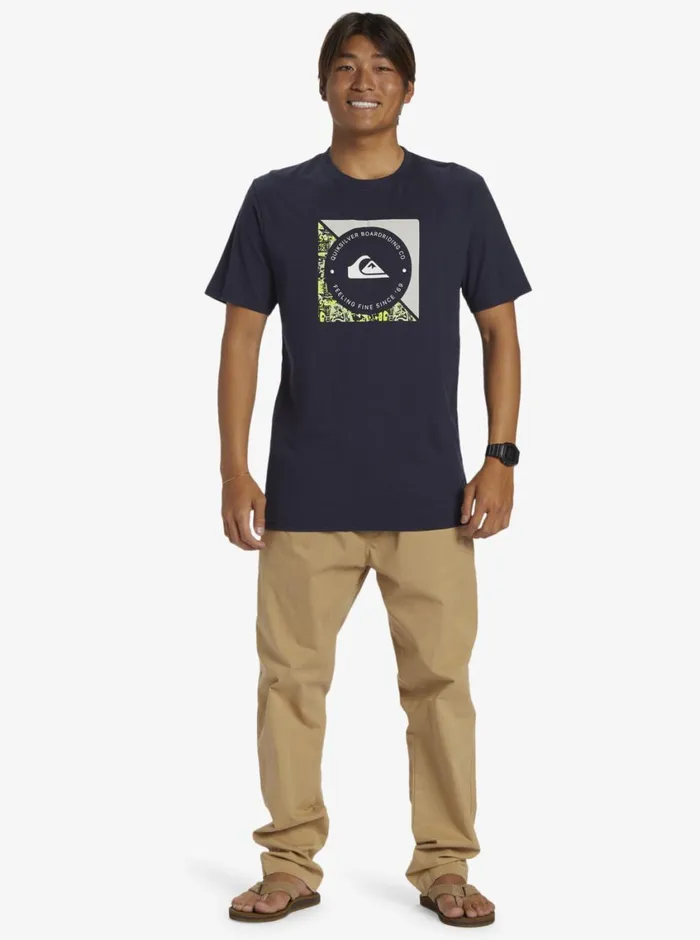 Quiksilver Boardshort Linked TShirt Navy Blazer Mens Tees Quiksilver Boardshort Linked TShirt Navy Blazer Mens Tees