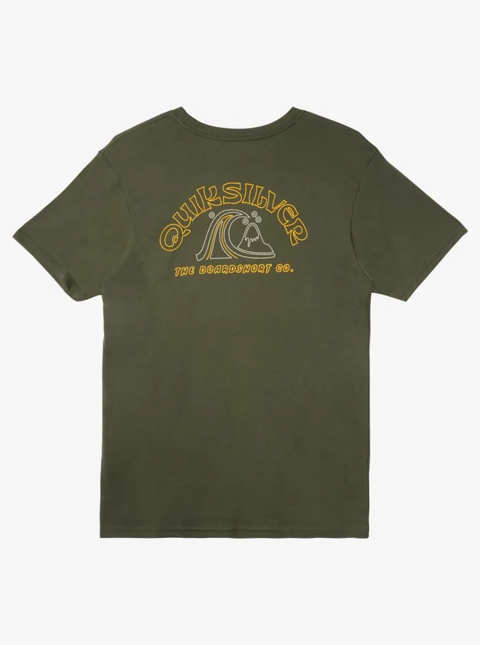 Quiksilver Bubble Outline TShirt Climbing Ivy Mens Tees Quiksilver Bubble Outline TShirt Climbing Ivy Mens Tees