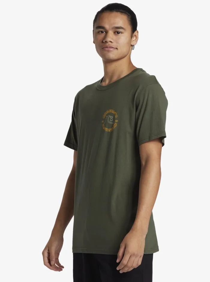 Quiksilver Bubble Outline TShirt Climbing Ivy Mens Tees Quiksilver Bubble Outline TShirt Climbing Ivy Mens Tees