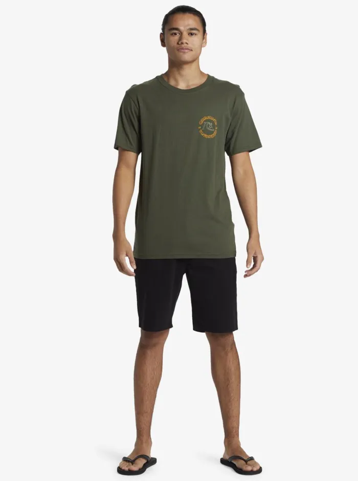 Quiksilver Bubble Outline TShirt Climbing Ivy Mens Tees Quiksilver Bubble Outline TShirt Climbing Ivy Mens Tees