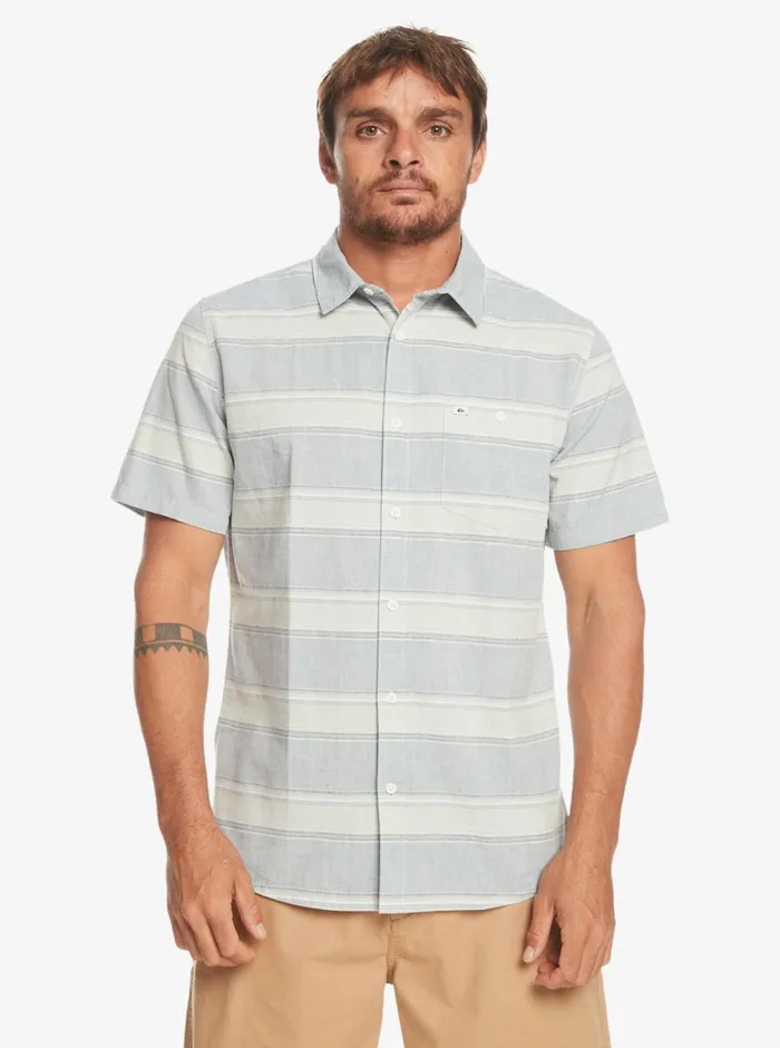 Quiksilver Cali Sunrise Short Sleeve Shirt Bering Sea Cali Mens Shirts and Polos Quiksilver Cali Sunrise Short Sleeve Shirt Bering Sea Cali Mens Shirts and Polos