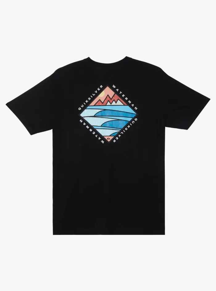 Quiksilver Cross Chop QTShirt Black MensWaterman Tees Quiksilver Cross Chop QTShirt Black MensWaterman Tees
