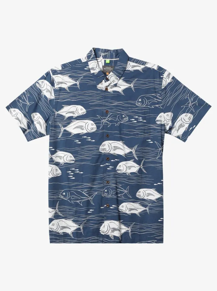 Quiksilver Dive Sites Woven Shirt Ensign Blue Dive Sites MensWaterman Shirts and Polos Quiksilver Dive Sites Woven Shirt Ensign Blue Dive Sites MensWaterman Shirts and Polos