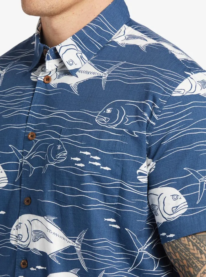 Quiksilver Dive Sites Woven Shirt Ensign Blue Dive Sites MensWaterman Shirts and Polos Quiksilver Dive Sites Woven Shirt Ensign Blue Dive Sites MensWaterman Shirts and Polos