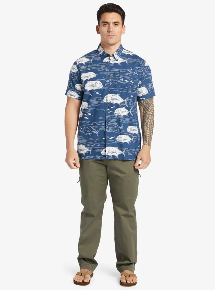 Quiksilver Dive Sites Woven Shirt Ensign Blue Dive Sites MensWaterman Shirts and Polos Quiksilver Dive Sites Woven Shirt Ensign Blue Dive Sites MensWaterman Shirts and Polos