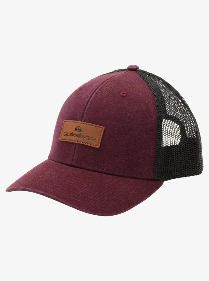 Quiksilver Down The Hatch Trucker Hat Wine Mens Hats
