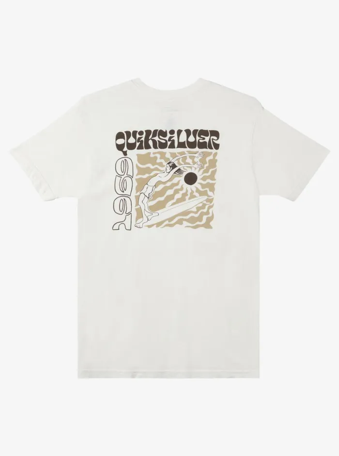 Quiksilver Enjoy The Ride TShirt Gardenia Mens Tees Quiksilver Enjoy The Ride TShirt Gardenia Mens Tees