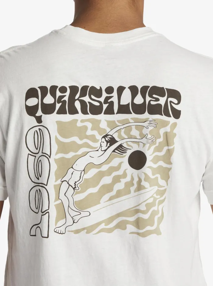 Quiksilver Enjoy The Ride TShirt Gardenia Mens Tees Quiksilver Enjoy The Ride TShirt Gardenia Mens Tees
