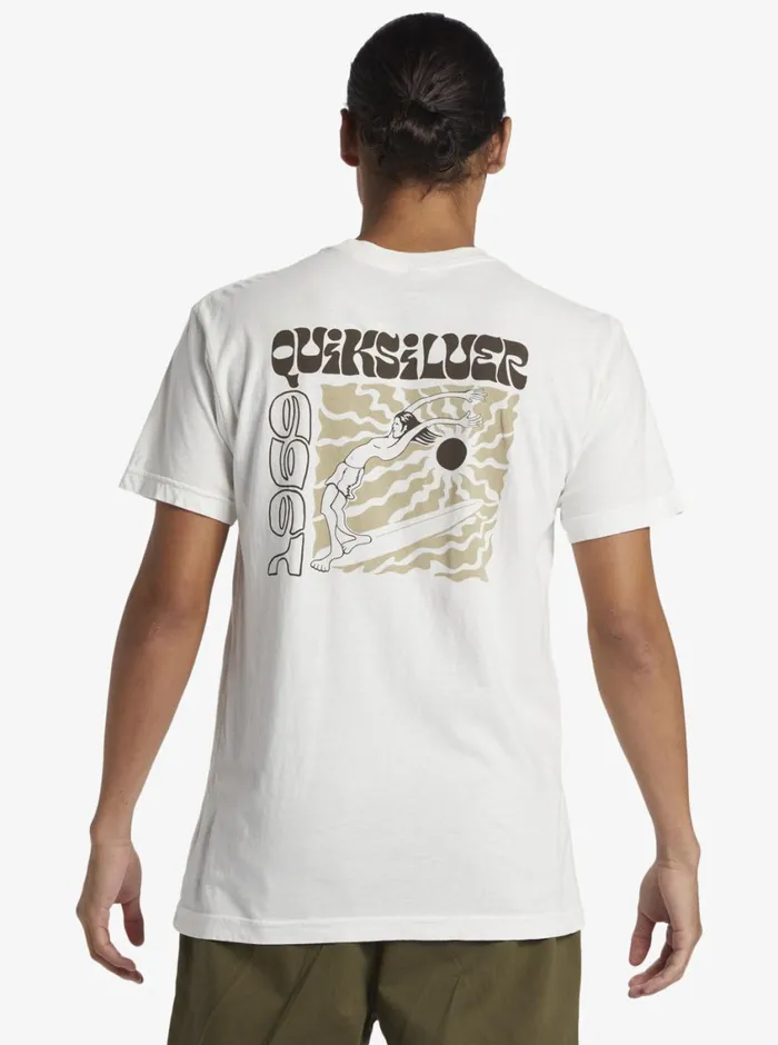 Quiksilver Enjoy The Ride TShirt Gardenia Mens Tees Quiksilver Enjoy The Ride TShirt Gardenia Mens Tees