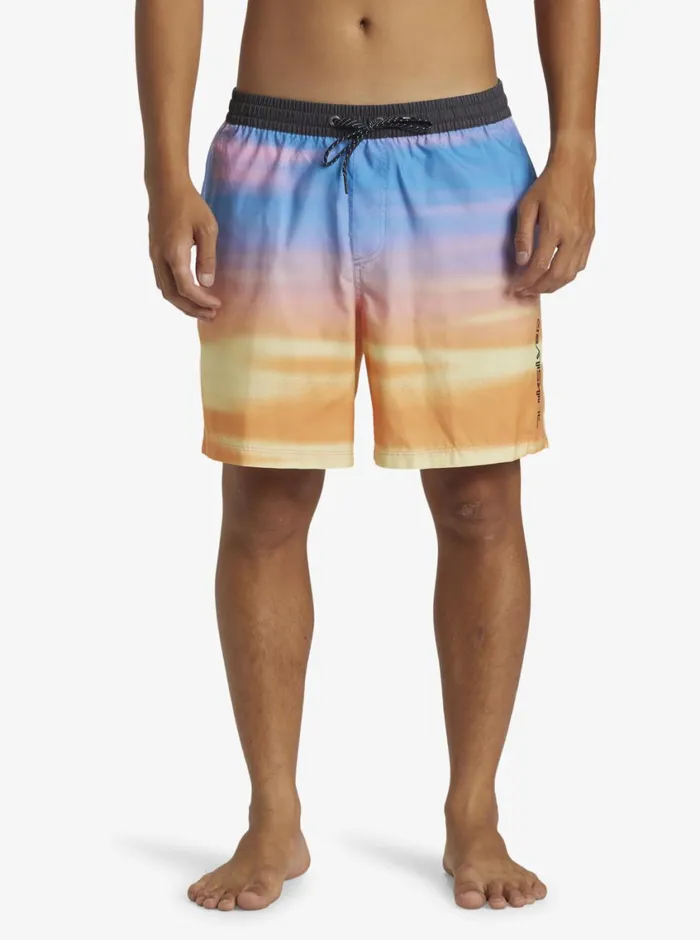 Quiksilver Everyday Fade Volley 17034 Elastic Waist Shorts Swedish Blue Mens Elastic Waist Quiksilver Everyday Fade Volley 17034 Elastic Waist Shorts Swedish Blue Mens Elastic Waist