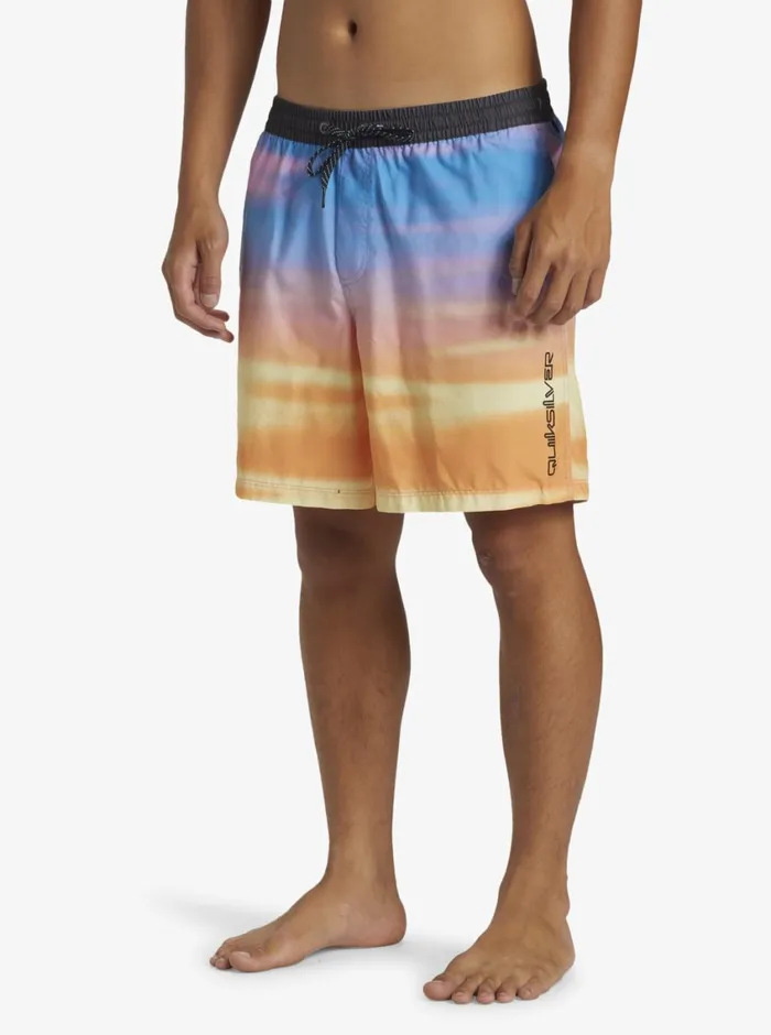 Quiksilver Everyday Fade Volley 17034 Elastic Waist Shorts Swedish Blue Mens Elastic Waist Quiksilver Everyday Fade Volley 17034 Elastic Waist Shorts Swedish Blue Mens Elastic Waist