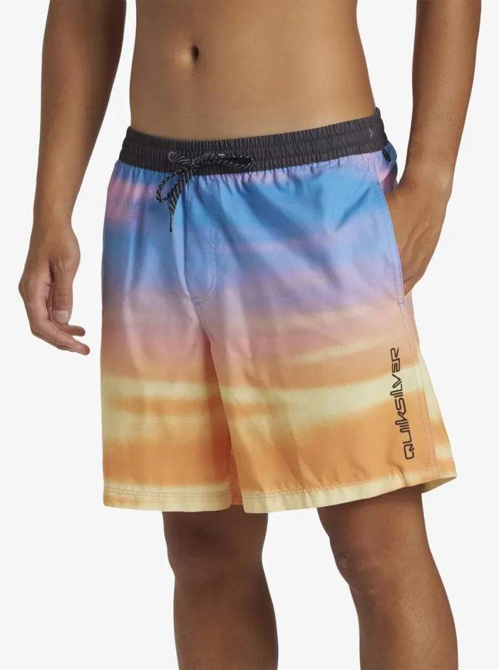 Quiksilver Everyday Fade Volley 17034 Elastic Waist Shorts Swedish Blue Mens Elastic Waist Quiksilver Everyday Fade Volley 17034 Elastic Waist Shorts Swedish Blue Mens Elastic Waist