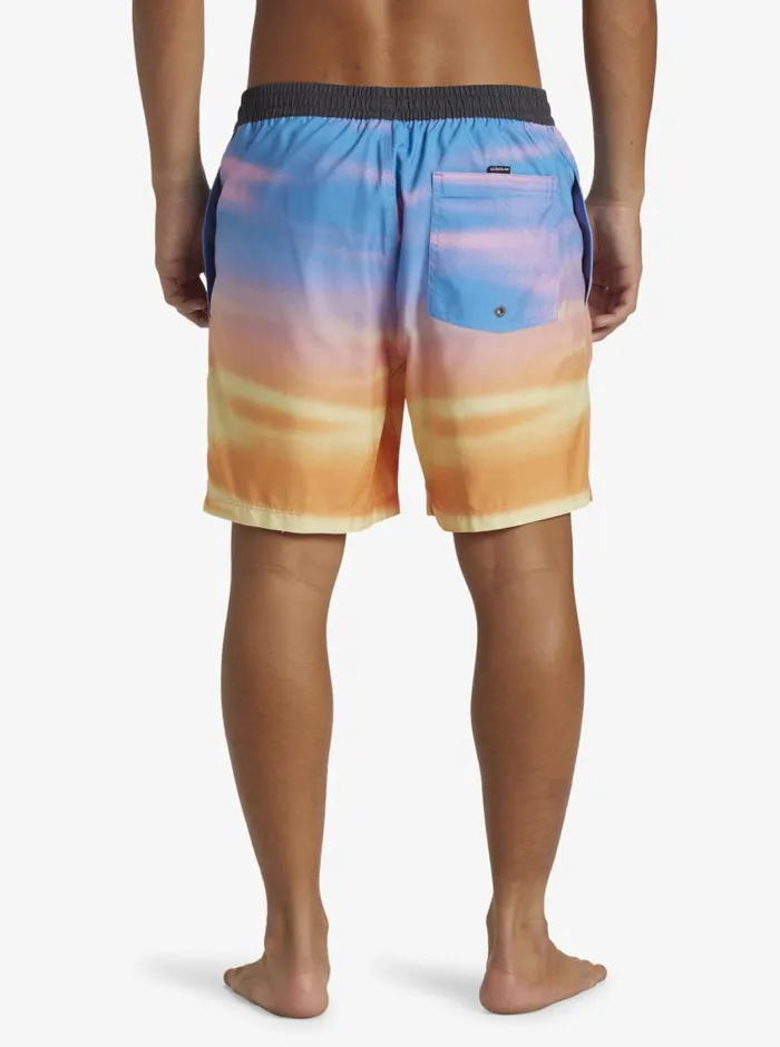 Quiksilver Everyday Fade Volley 17034 Elastic Waist Shorts Swedish Blue Mens Elastic Waist Quiksilver Everyday Fade Volley 17034 Elastic Waist Shorts Swedish Blue Mens Elastic Waist
