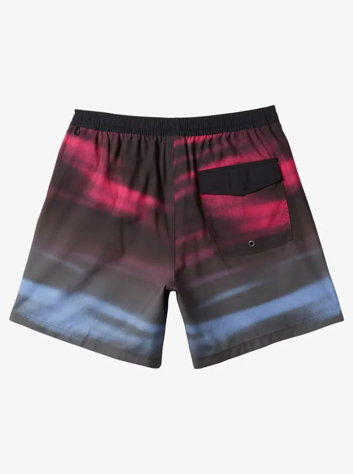 Quiksilver Everyday Fade Volley 17034 Elastic Waist Shorts Tarmac Mens Elastic Waist
