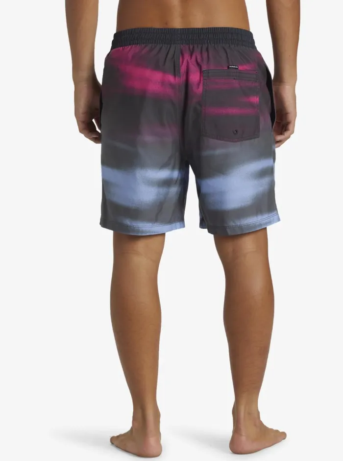 Quiksilver Everyday Fade Volley 17034 Elastic Waist Shorts Tarmac Mens Elastic Waist