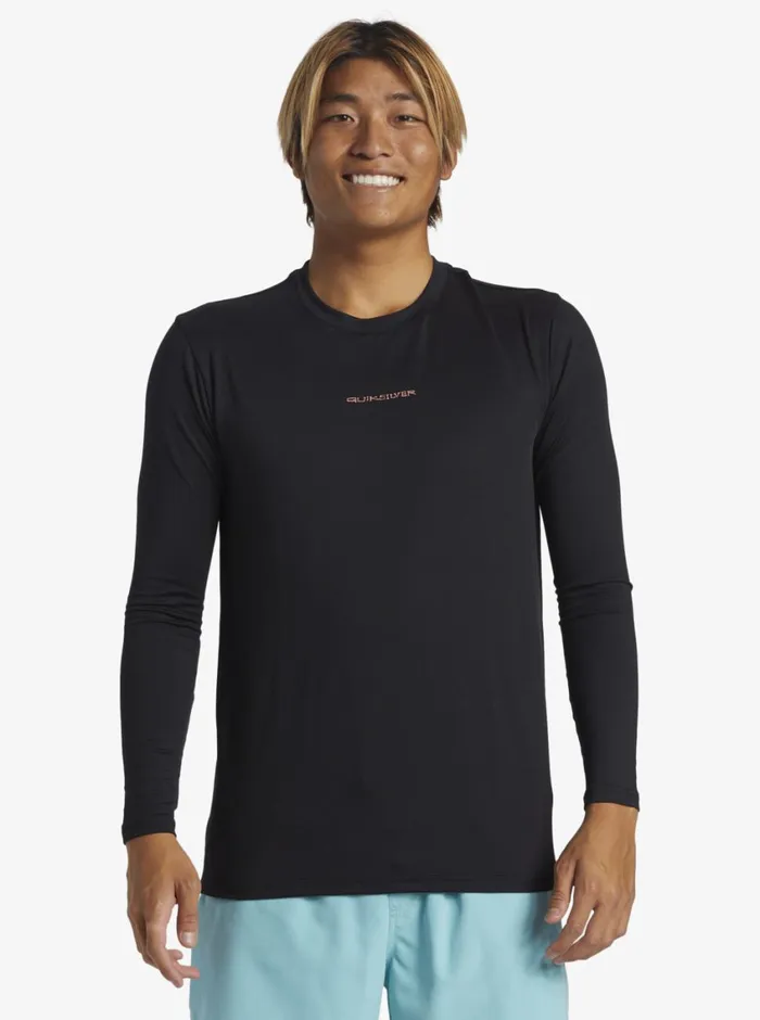 Quiksilver Everyday Long Sleeve Surf Tee Blackwhite Mens Rashguards Quiksilver Everyday Long Sleeve Surf Tee Blackwhite Mens Rashguards