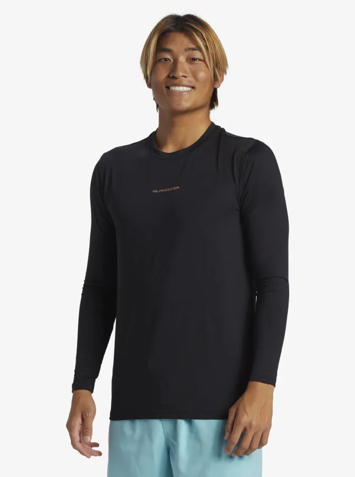 Quiksilver Everyday Long Sleeve Surf Tee Blackwhite Mens Rashguards Quiksilver Everyday Long Sleeve Surf Tee Blackwhite Mens Rashguards