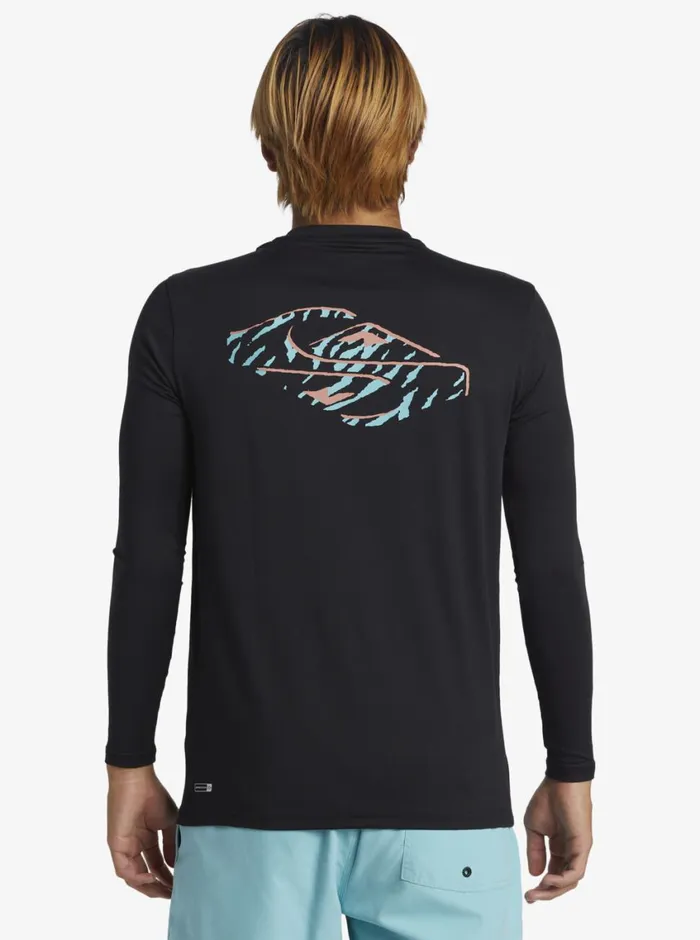 Quiksilver Everyday Long Sleeve Surf Tee Blackwhite Mens Rashguards Quiksilver Everyday Long Sleeve Surf Tee Blackwhite Mens Rashguards
