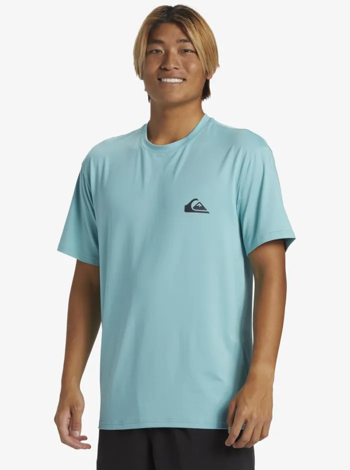 Quiksilver Everyday Surf Tee Marine Blue Mens Rashguards Quiksilver Everyday Surf Tee Marine Blue Mens Rashguards