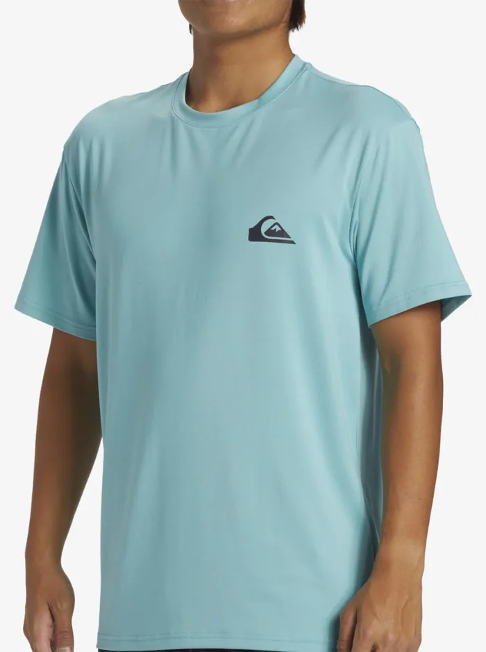 Quiksilver Everyday Surf Tee Marine Blue Mens Rashguards Quiksilver Everyday Surf Tee Marine Blue Mens Rashguards