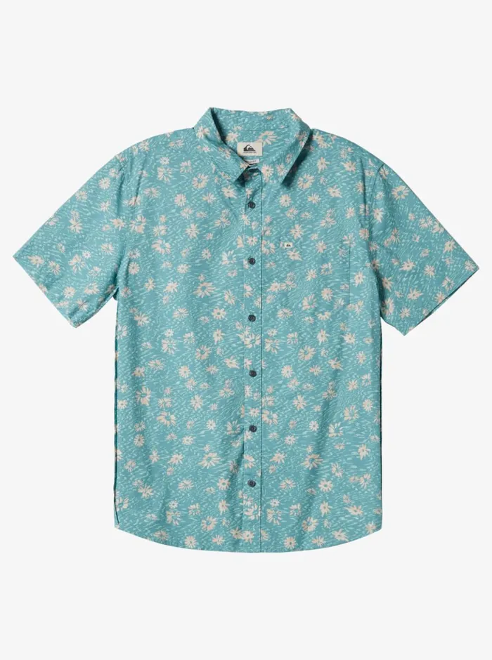 Quiksilver Future Hippie Short Sleeve Woven Shirt Reef Waters Future Hippy Mens Shirts and Polos