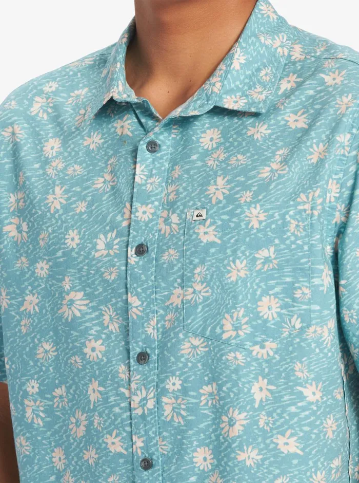 Quiksilver Future Hippie Short Sleeve Woven Shirt Reef Waters Future Hippy Mens Shirts and Polos Quiksilver Future Hippie Short Sleeve Woven Shirt Reef Waters Future Hippy Mens Shirts and Polos
