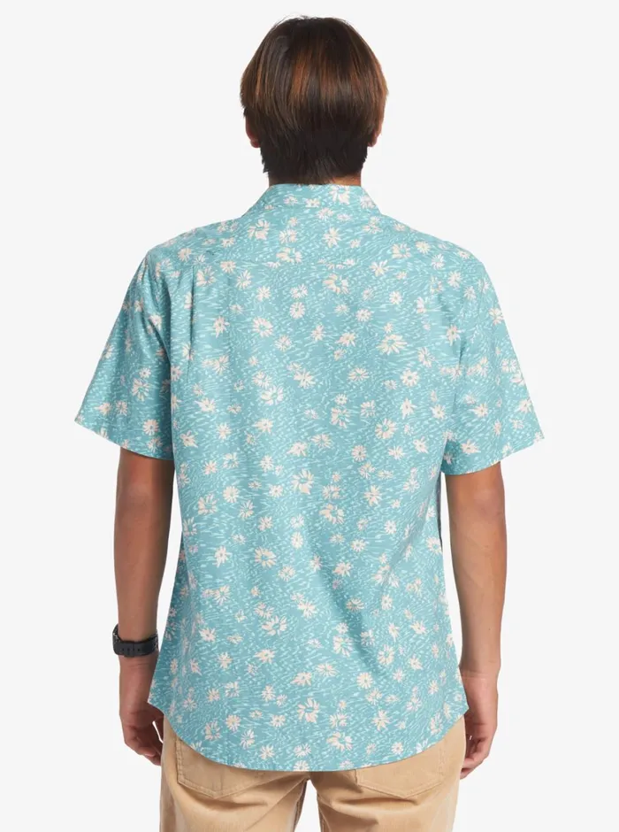Quiksilver Future Hippie Short Sleeve Woven Shirt Reef Waters Future Hippy Mens Shirts and Polos Quiksilver Future Hippie Short Sleeve Woven Shirt Reef Waters Future Hippy Mens Shirts and Polos
