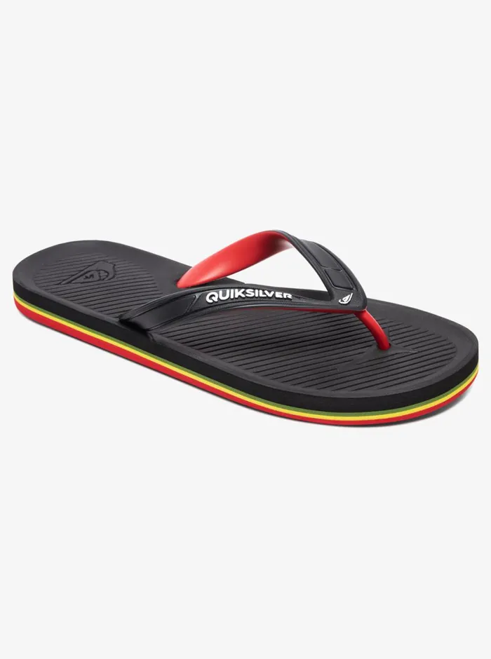 Quiksilver Haleiwa FlipFlops Blackredgreen Mens Sandals