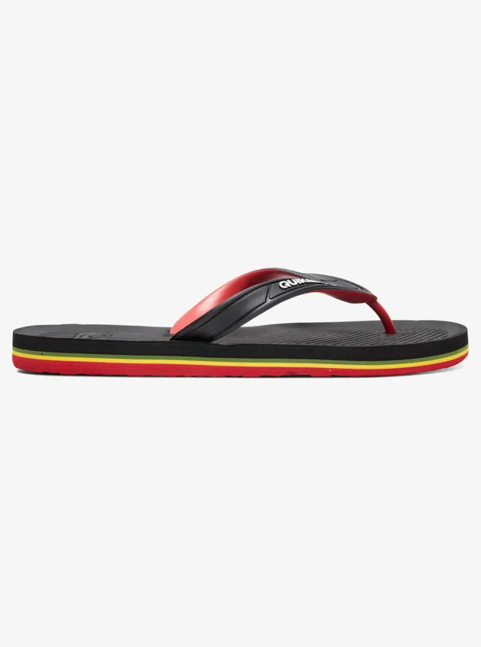Quiksilver Haleiwa FlipFlops Blackredgreen Mens Sandals Quiksilver Haleiwa FlipFlops Blackredgreen Mens Sandals