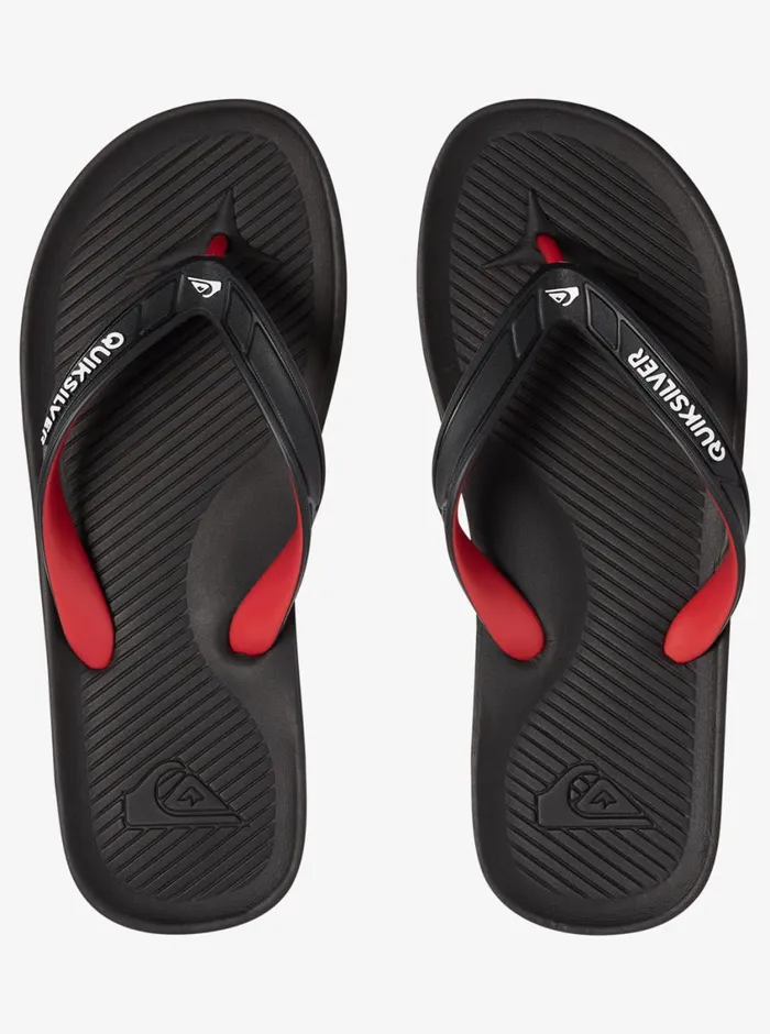 Quiksilver Haleiwa FlipFlops Blackredgreen Mens Sandals Quiksilver Haleiwa FlipFlops Blackredgreen Mens Sandals