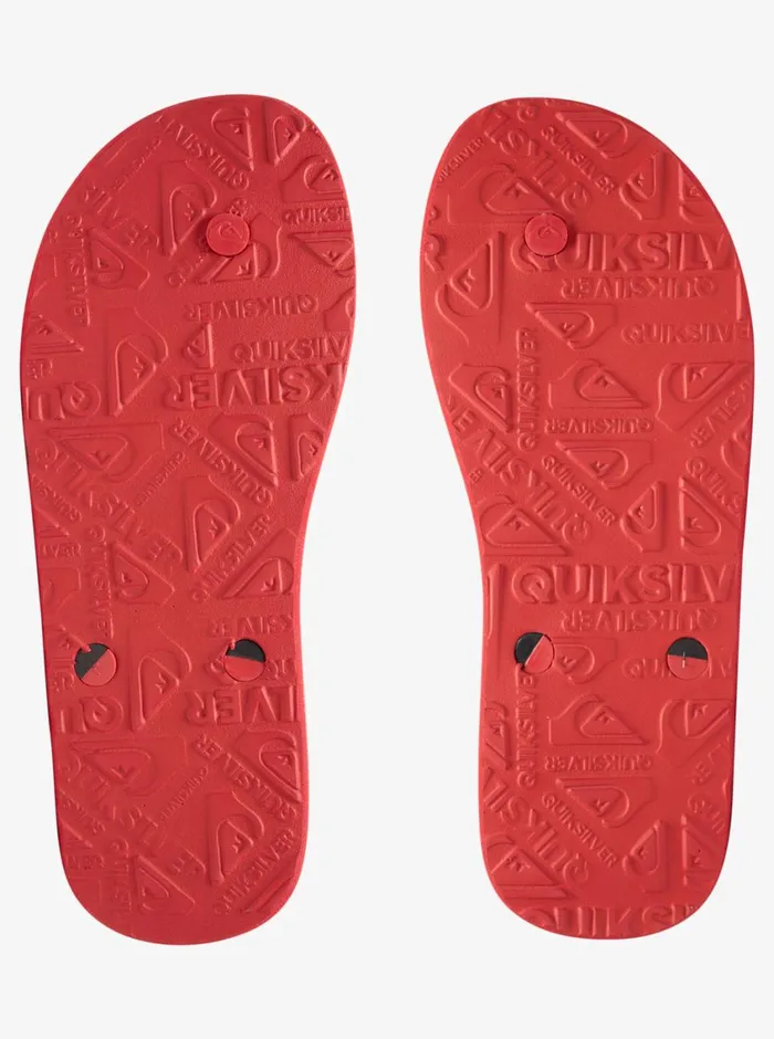 Quiksilver Haleiwa FlipFlops Blackredgreen Mens Sandals Quiksilver Haleiwa FlipFlops Blackredgreen Mens Sandals