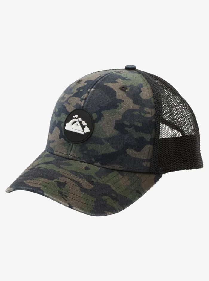 Quiksilver Hawaii Islands Camo Trucker Hat Thyme Mens Hats